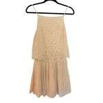 Free People  NWT ivory eyelet lace tiered mini dress size 0 Photo 1