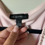 S.Levine Soft Baby Pink Cold Shoulder Rhinestone Blouse Top Women's Size Large Photo 4