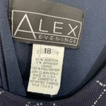 Alex Evenings Size 18 Navy Rhinestone 2 Piece Dress Jacket Set Formal Occasion Photo 6