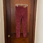 Madewell 10” High Rise Skinny Red Velvet Pants Photo 3