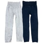 Free People Movement Good Karma Leggings Bundle M/L Iced Grey & Deepest Navy Blue Size M Photo 2