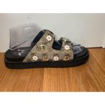 Jin Duo Sandals Womens Size 10 Brown Floral Buckle Slide Platform Shoes Photo 3