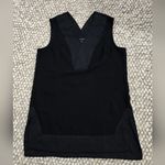 Banana Republic  Cross Dress Tunic Size Large Black, Satin trim neck & bottom Photo 7