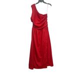 Abercrombie & Fitch  Viral Red One-Shoulder Cutout Maxi Wedding Guest Dress Large Photo 1