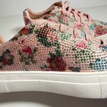 La Sheelah The Devin Rhinestone Low Top Lace Up Sneakers Size 10 Y2K Glam Flower Pink Photo 7