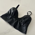 Commando  Women’s Faux Leather Longline Bralette Photo 8