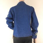 Christmas Sequin Patches Denim Blazer Size L Photo 3