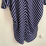 Mossimo Supply Co  Sheer Striped Tunic Blouse Coverup Navy Blue ~ Size S Photo 8