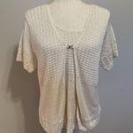 Vintage Bentley White Open Knit Cardigan Built Photo 0