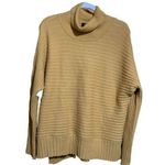 Jones New York  XL Yellow Ribbed Cowl Neck Pullover Sweater Jumper Sweatshirt NWT Photo 0