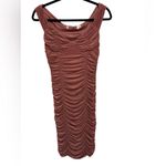 ASTR NWT  THE LABEL Revolve Dusty Pink Bradburry Ruched Bodycon Mini Dress S Photo 3