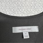 Classiques Entier ⭐ Classics Entier Black Grey Short Sleeve Tweed Bodycon Dress with Pockets Sz 6 Photo 3