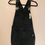 Topshop Black Denim Overalls Photo 0