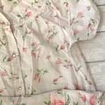 Women’s L/G Kimono Nightgown Sleep Dress Pajamas White Pink Flowers Print Large Photo 1