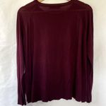ZARA lightweight red purple plum knit crewneck pullover sweater women's size L Photo 6