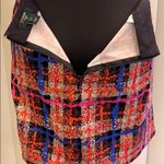 J.Crew  stretch electric plaid mini skirt. EUC Photo 3