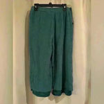 Bohme Women’s Green  Wide Leg Casual Pants Photo 2