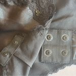 Victoria's Secret VICTORIA’S SECRET Y2K Lace Mesh & Satin Black One Piece Teddy‎ Like New Sz Small Photo 11