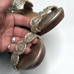 Jack Rogers Lauren Mid Wedge Platinum Sandal Shoe S-360 Gold Sz 7.5 Photo 5