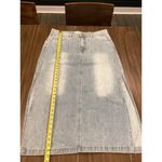 Rebecca Minkoff  rhinestone embroidered High Side Slit Midi Denim Skirt Cotton 16 Photo 2