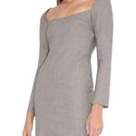 ZARA Square Neck Grey Long Sleeve Mini Dress size Small NWT Photo 0