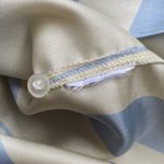 J.Crew Collection Ruffle Striped Silk Satin Long Sleeve Button Down Blouse Photo 3