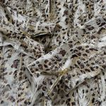 BEREK jacket blazer animal print beads faux suede drawstring collar zip up L Silver Size L Photo 9