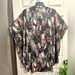 Kimono Animal/Floral Print for Women Size XL Black Photo 2