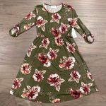 French Grey NWT  Maternity Green Floral Brushed Knit Dress - Size XS Photo 0