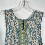 Altar'd State Altar’d State Blue Mandala Floral Print Chiffon Maxi Floor Length Smocked Dress Photo 2