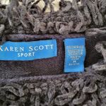 Karen Scott Sport Embroidered Christmas Stocking Sweater Black Size Medium Photo 3