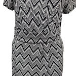 Talbots NWT Black White Chevron Print Wrap Dress XL Nylon Spandex Photo 2