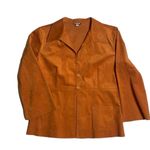Y2K Vintage Anni Kuan 70s Style Faux Suede Jacket Orange Medium Orange Photo 0