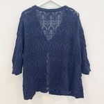 Catherines  Open Knit V-Neck Cardigan Sweater Top Boho Cottage Blue Plus Size 3X Photo 5