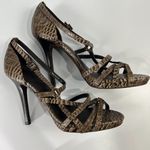 Tory Burch Brown Elizabeth Crocodile Heels Women’s Size 10 M Photo 0