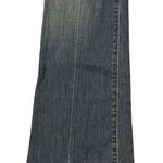 Gap Curvy Low Rise blue wide leg jeans yellow & orange stitching size 30" Waist Photo 8