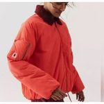 Free People Movement Outpost BomberJacket Size Small Cherry‎ Tomato Red Photo 16