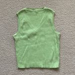 Brandy Melville  Knit V-Neck Tank Top Cropped Blouse Size Small Stretch Cotton Photo 6