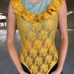 Bleuh Ciel Lacy Seethrough ruffle bodysuit yellow Photo 0