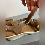 Ecco Women's Leather Felicia Sandal Wedge Cashmere/Bronze Size 41 EU/10-10.5 US Photo 3