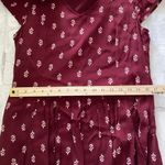 Garnet Hill  V Neck Dropwaist Boho Style Cap Sleeve Summer Day Printed Dress Sz 4 Photo 6