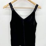 J.Crew  Top Women XXS Black Drapey Velvet V-Neck Sleeveless Camisole Photo 0