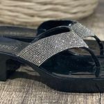 Rouge Helium Rouge Spice Platform Chunky Heel Jelly Sandal Rhinestone Diamond Thong Sandal Photo 1