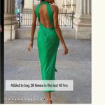 Meshki Claire Satin Drape Back Maxi Dress with slit in back (altered for petite) Photo 12