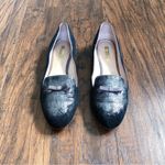 Louise et Cie  • Anniston velvet loafers bow smoking flats grey metallic silver Photo 2