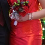 Red Semi Formal Dress Size M Photo 3