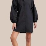Modern Citizen  Emma Open Back Shirt Dress Button Down Black Cotton Sizes L S Photo 2