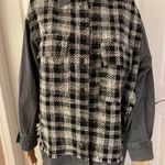 ZARA Denim Tweed Button-Front Jacket Photo 8