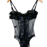 Calvin Klein NWT Black Lace Lingerie Teddy Bodysuit Sz Large One Piece Photo 4