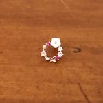 Ramla Rose Gold Crystal Pearl Flower Stud Earrings Dainty Butterfly Design NWOT Photo 4